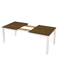 Streamdale Furniture Extendable Modern Farmhouse Dining Table, 59"-77"