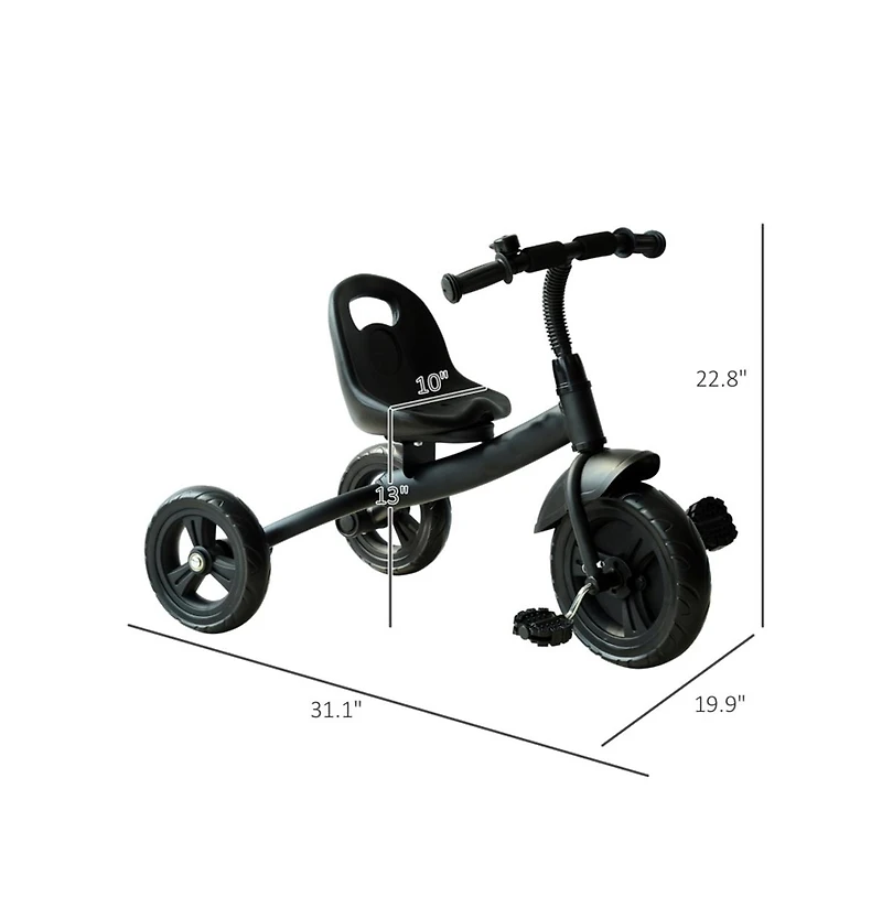 Sevorley Kids 3-Wheel Tricycle with Adjustable Seat and Safety Belt, Ages 2-5