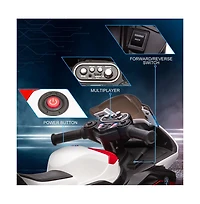 Sevorley 6V Rechargeable Kids Electric Ride-On Motorcycle with Training Wheels and Led Lights, Ages 18 Months-5 Years
