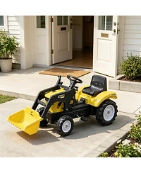 Sevorley Pedal-Powered Ride-On Excavator with Working Loader Bucket, Ages 3+