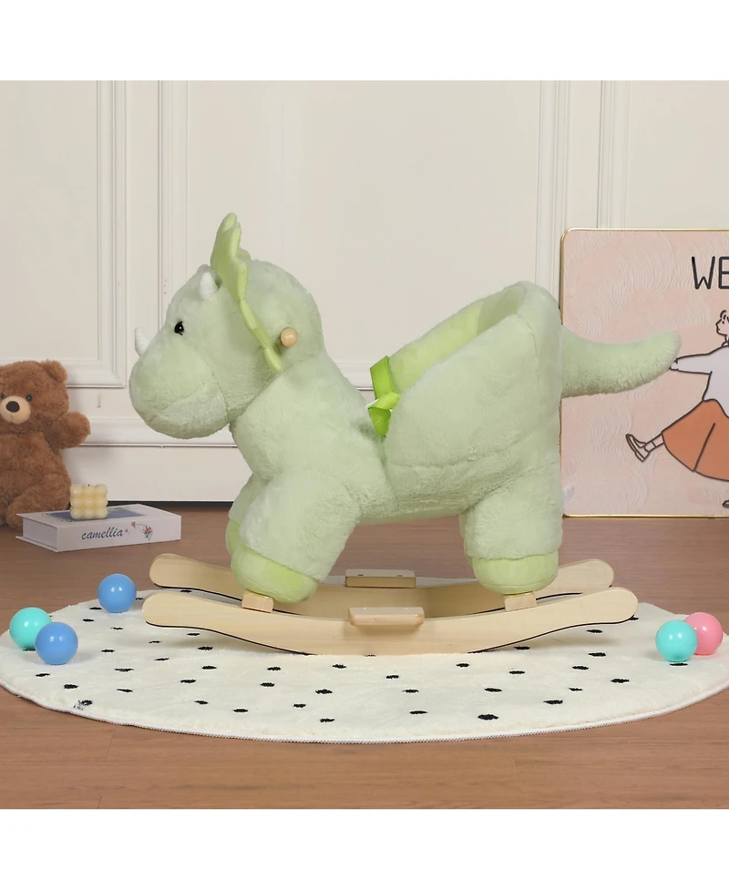 Sevorley Plush Dinosaur Rocking Ride-On Toy, Ages 1-3