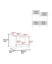 Fm Furniture Naco Coffee Table with Open Storage, Melamine Finish