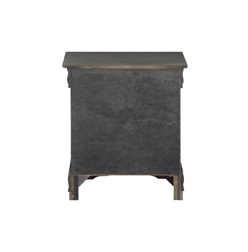 Flynama Solid Pine 2-Drawer Nightstand, Metal Hardware