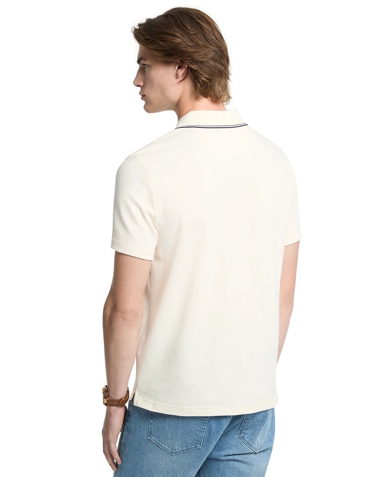 Michael Kors Men's Bubble Knit Tipped Regular-Fit Polo Shirt