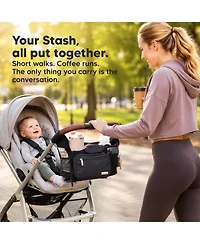 KeaBabies Stash Stroller Organizer Bag, Storage Caddy with Cup Holders, Fits Most Strollers and Wagons