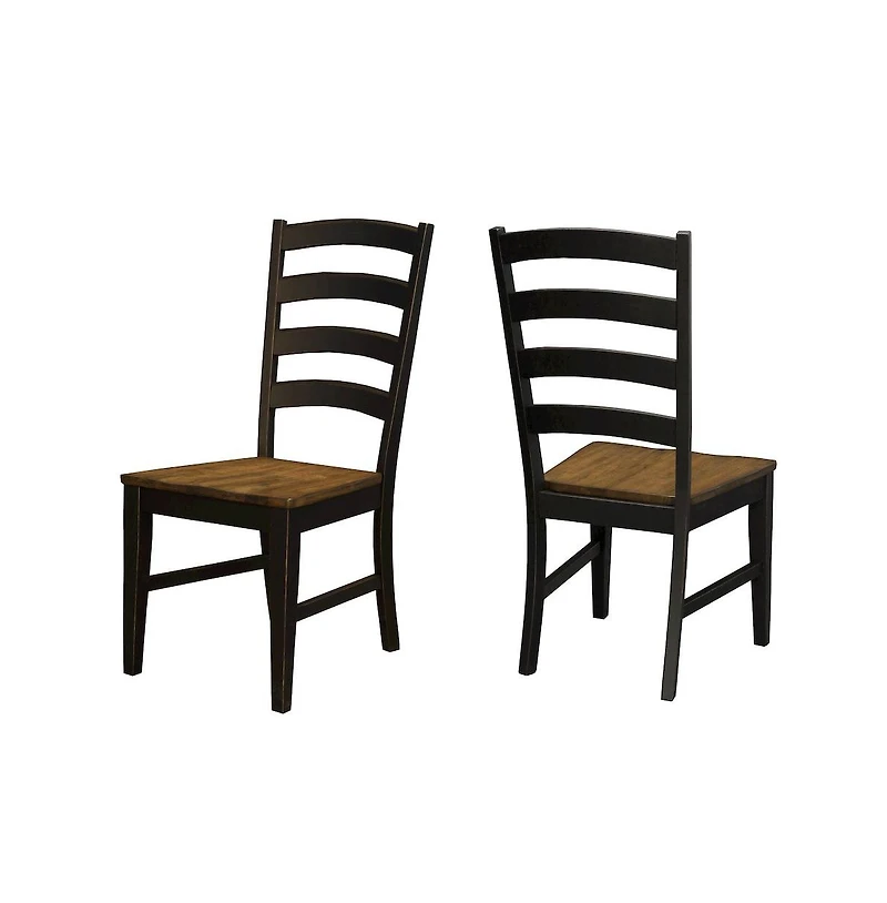 A-America Stormy Ridge Ladderback Chair with Wood Seat