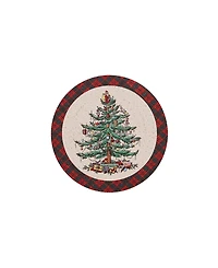 Spode Christmas Tree Tartan Braided Placemats, Set of 4