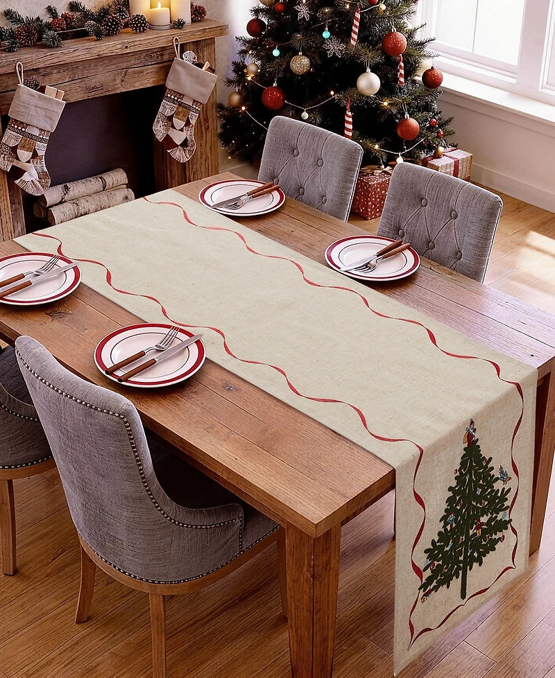 Spode Holiday Tree Table Runner, 14" x 72"