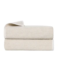 Superior Destin Viscose Blend Absorbent Quick Dry Solid Ribbed Design 2-Piece Bath Sheet Set
