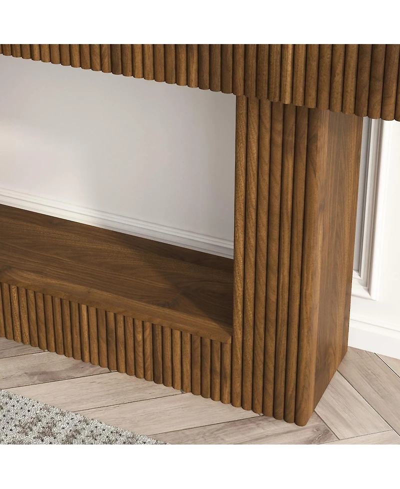 Streamdale Furniture62.9" Long Wooden Farmhouse Console Table for Living Room and Hallway