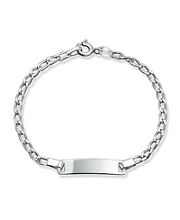 Bling Jewelry Dainty Thin Name Identification Id Bracelet Curb Link .925 Sterling Silver Small Wrist