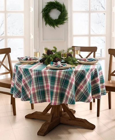 Elrene Holiday Fireside Plaid Tablecloth