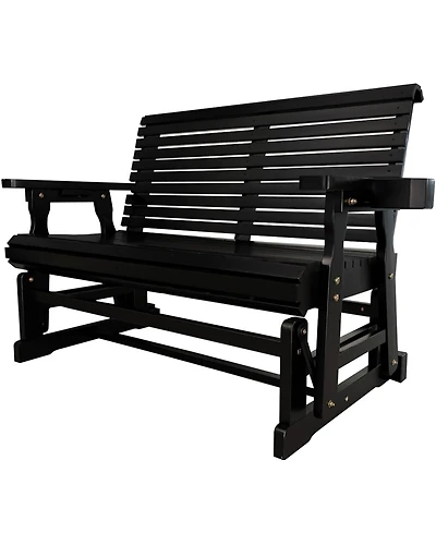 Innovaze Patio Glider with Cup Holders, High Roll Back and Deep Contoured Seat,Heavy Duty 800 Lb (2-Seater