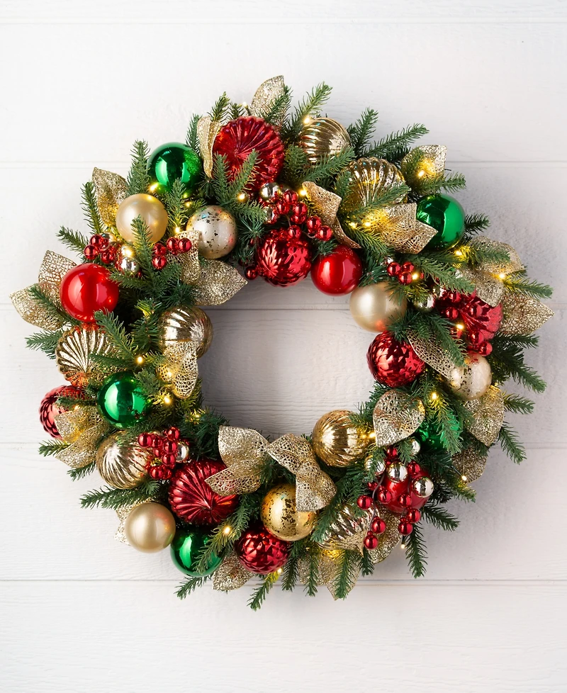 Balsam Hill 30" Merry and Bright Christmas Wreath