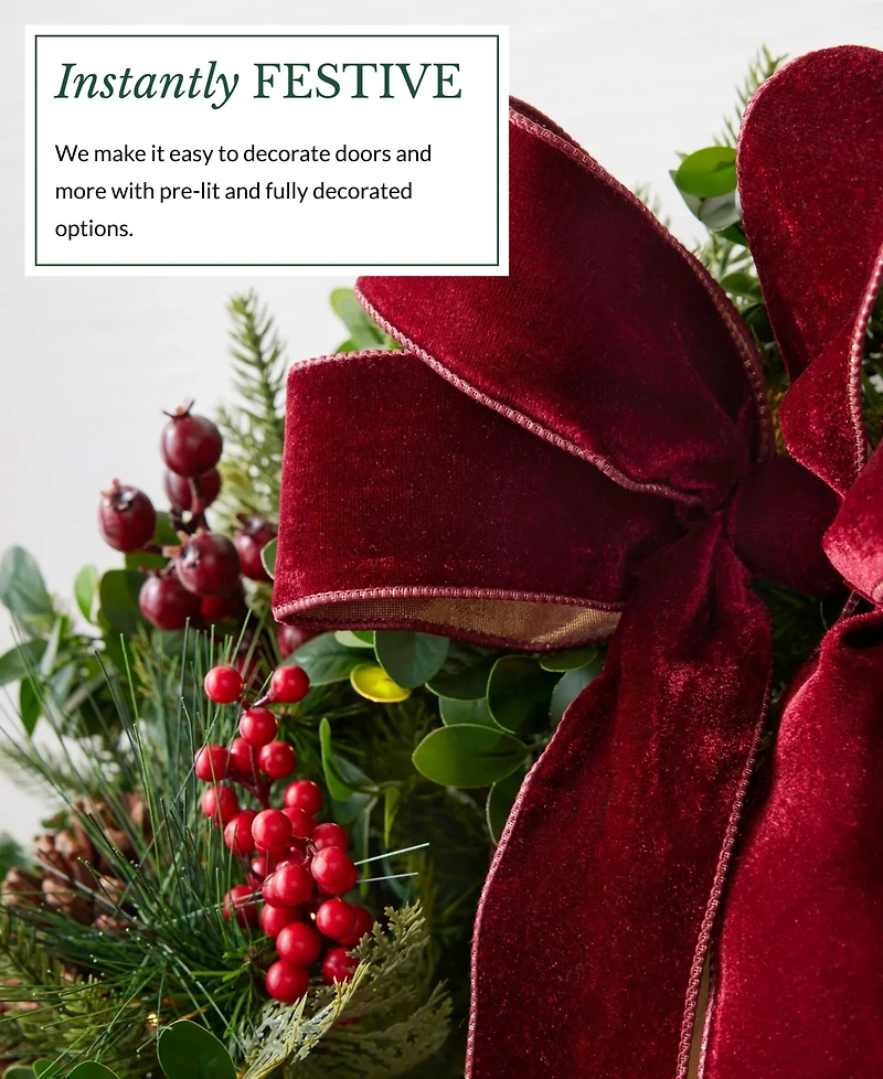 Balsam Hill Boxwood Berries 28" Wreath