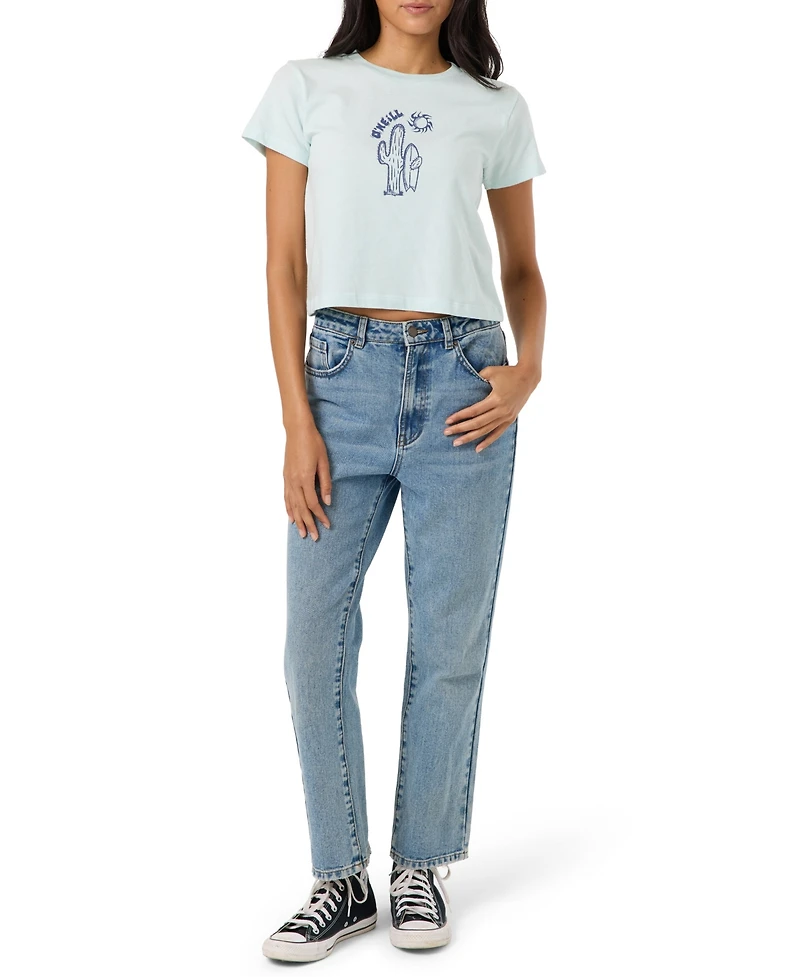 O'Neill Women's Desert Sun Graphic Cropped Fitted Top