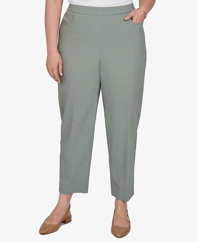 Alfred Dunner Women's Plus Pull-On Mid-Rise Cropped & Ankle Pants