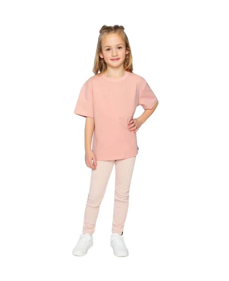 Deux par Toddler Girls (2T - 5T) Heavy Jersey Wide Short Sleeve T-Shirt