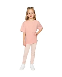 Deux par Toddler Girls (2T - 5T) Heavy Jersey Wide Short Sleeve T-Shirt