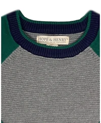 Hope & Henry Little and Big Boys' Organic Long Sleeve Raglan Sweater