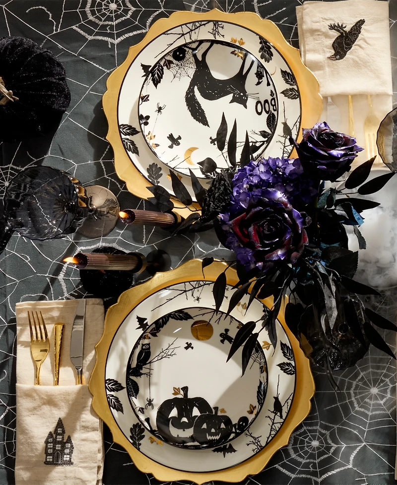 Lenox Haunted Halloween Dinner Plates, Set of 4