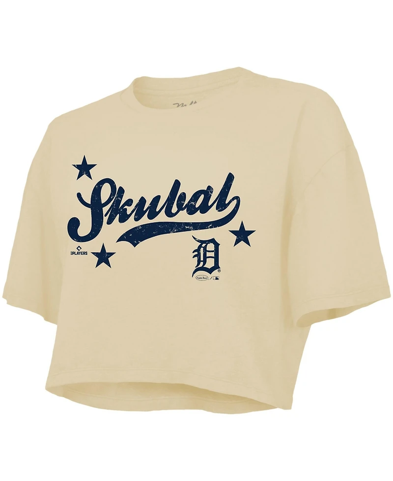 Majestic Threads Women's Detroit Tigers Tarik Skubal Boxy Crop Top