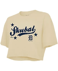 Majestic Threads Women's Detroit Tigers Tarik Skubal Boxy Crop Top