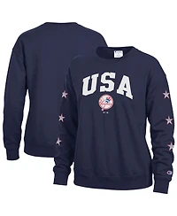 Champion Women's New York Yankees Fleece Americana Crewneck Sweatshirt