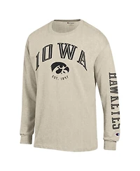Champion Men's Iowa Hawkeyes Neutral Arch Long-Sleeve Classic-Fit T-Shirt
