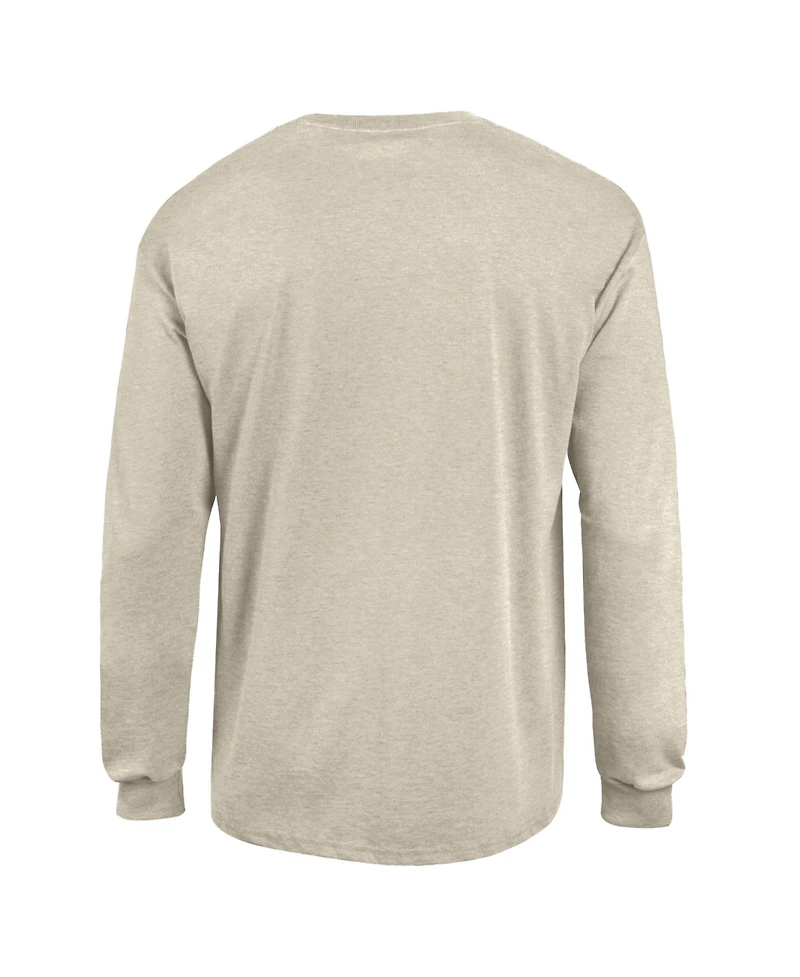 Champion Men's Wisconsin Badgers Neutral Arch Long-Sleeve Crewneck T-Shirt