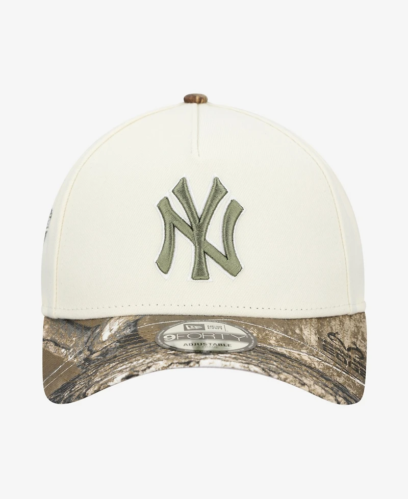 New Era Men's Khaki/Realtree Camo New York Yankees 9FORTY A-Frame Adjustable Hat