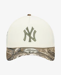 New Era Men's Khaki/Realtree Camo New York Yankees 9FORTY A-Frame Adjustable Hat