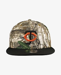 New Era Men's Camo Minnesota Twins Realtree Orange Pop 9FIFTY Snapback Hat