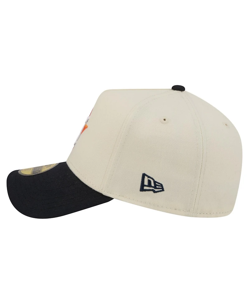 New Era Men's Cream Houston Astros Chrome A-Frame 59FORTY Fitted Hat