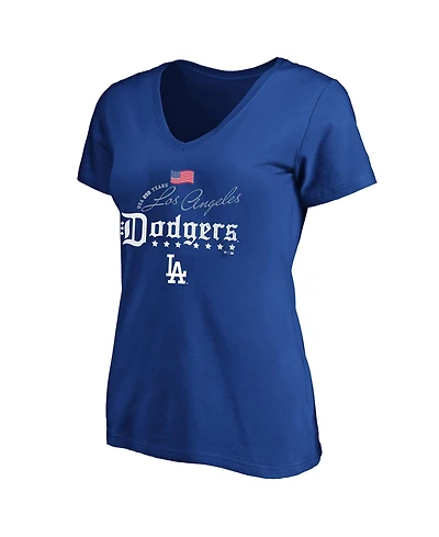 Fanatics Plus Los Angeles Dodgers Usa 250 Years V-Neck T-Shirt