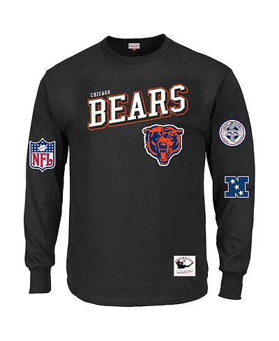 Mitchell & Ness Men's Black Chicago Bears Big & Tall Training Camp Long Sleeve T-Shirt