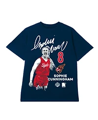 Round21 Men's and Women's Sophie Cunningham Navy Indiana Fever Player Graphic T-Shirt