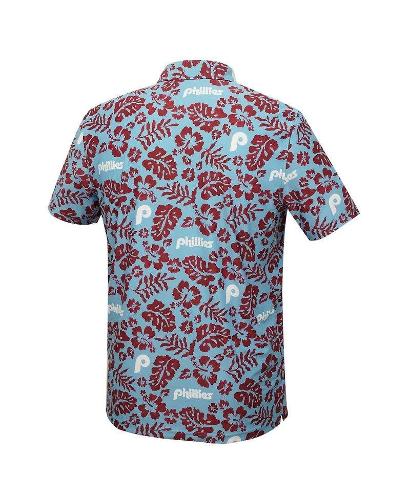 Reyn Spooner Men's Philadelphia Phillies Cooperstown Pua Four-Way Stretch Floral-Print Polo Shirt