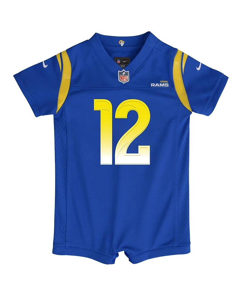 Nike Baby Boys and Girls Puka Nacua Royal Los Angeles Rams Romper Game Jersey
