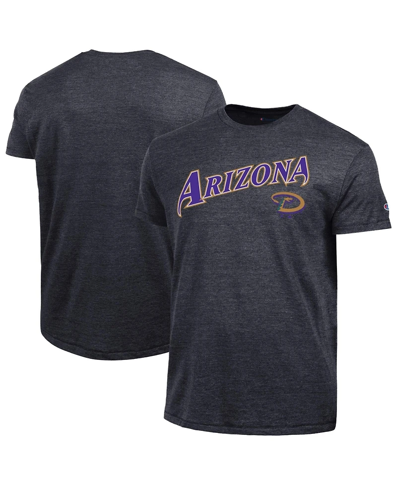 Champion Men's Arizona Diamondbacks Cooperstown Wordmark Lockup Tri-Blend T-Shirt