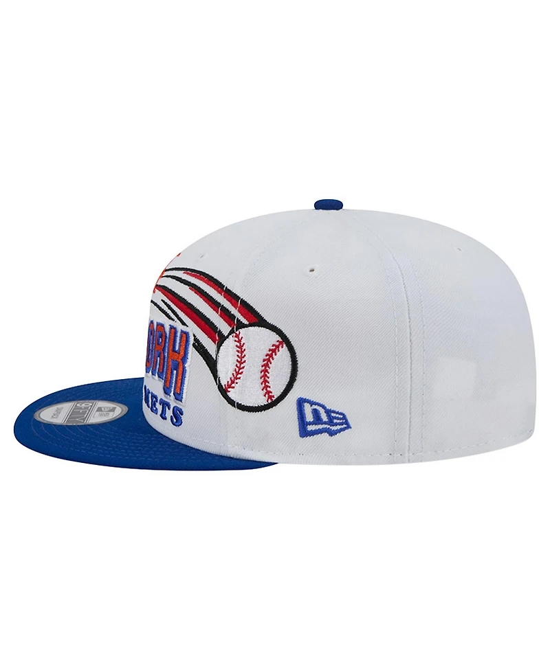 New Era Men's White New York Mets Retro Sweep 9FIFTY Snapback Hat