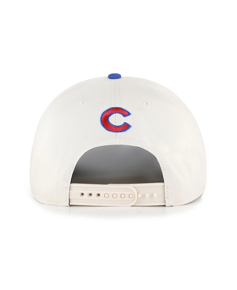 '47 Brand Men's Natural/Royal Chicago Cubs Rope Script Hitch Adjustable Hat
