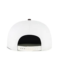 '47 Brand Men's White/Brown San Diego Padres Script Stack Relaxed Captain Snapback Hat