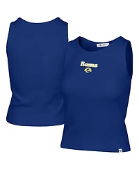 '47 Brand Women's Los Angeles Rams Ribbed Cropped Cotton-Blend Tank Top