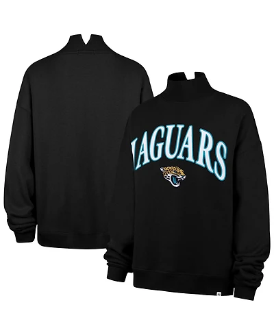 '47 Brand Women's Jacksonville Jaguars Vantage Dropped-Shoulder Oversized Mock Neck Sweatshirt
