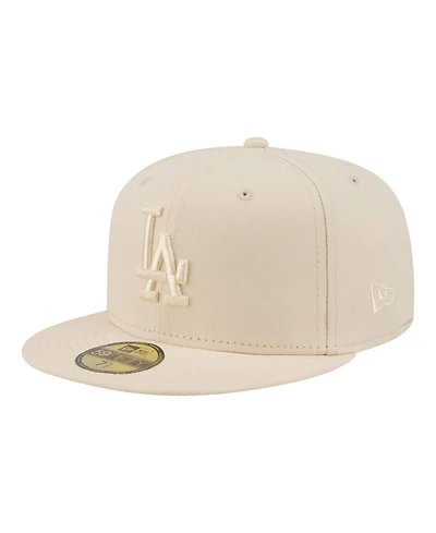 New Era Men's Cream Los Angeles Dodgers Color Pack 59FIFTY Fitted Hat