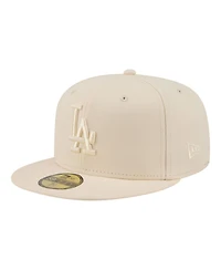 New Era Men's Cream Los Angeles Dodgers Color Pack 59FIFTY Fitted Hat