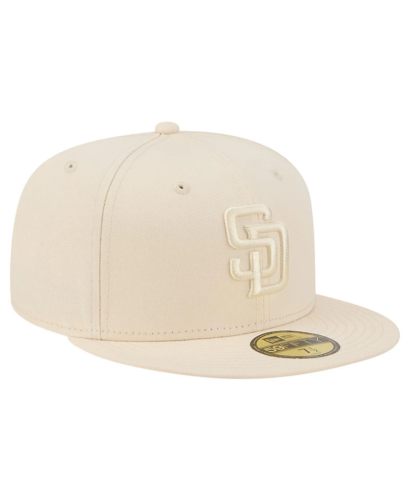 New Era Men's Cream San Diego Padres Color Pack 59FIFTY Fitted Hat