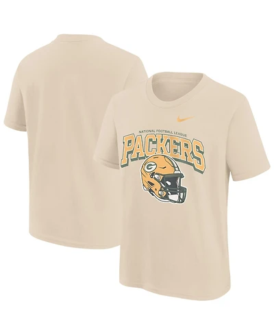 Nike Big Boys and Girls Natural Green Bay Packers Easy Lane T-Shirt