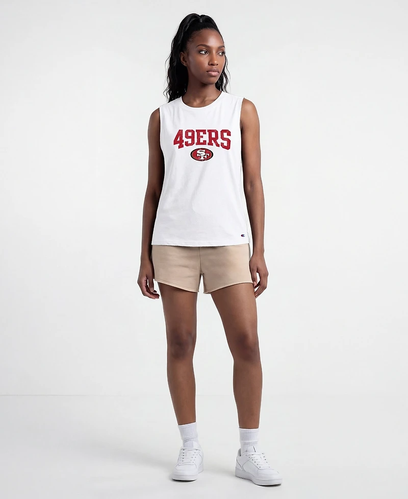 Champion Women's San Francisco 49ers Distressed Sleeveless Muscle Tank